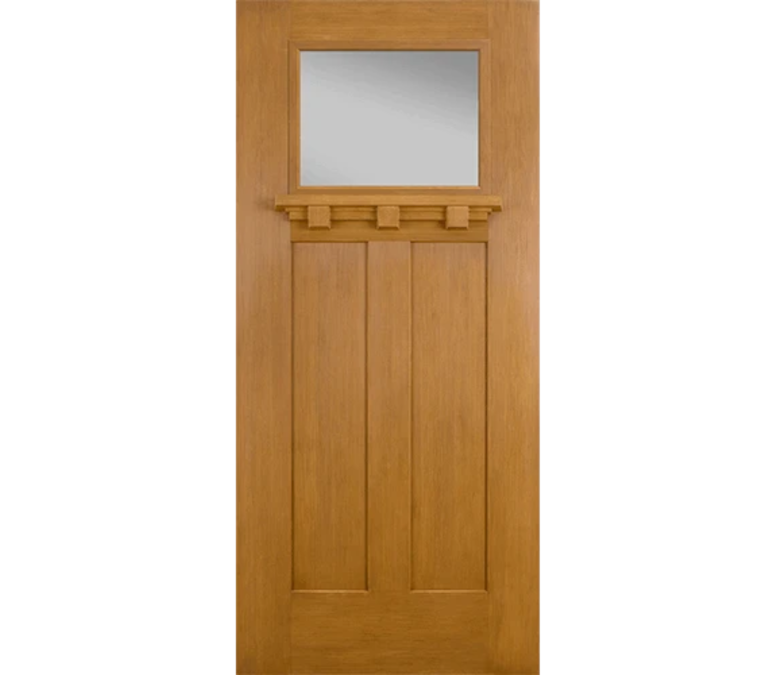 Seattle Craftsman Light Fiberglass Entry Door